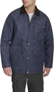 Мужская хлопковая куртка Levi's Barn с вельветовым воротником, Navy Wax Look