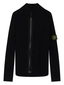 Рифленый свитер на молнии Stone Island Junior, синий