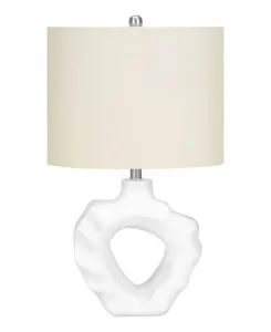 Настольная лампа из пластика, 64 см Monarch Specialties, сливочный