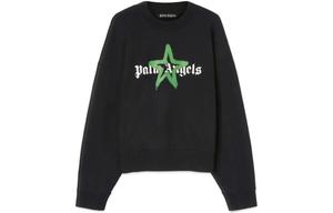 Круглый вырез со звездным напылением Palm Angels, черный/зеленый