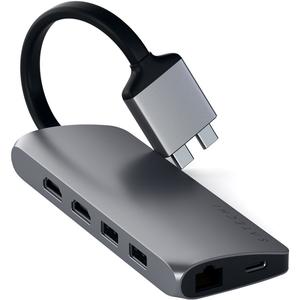 Док-станция Satechi USB Type-C Dual Multimedia Adapter (Space Gray)