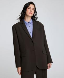 Женский двубортный блейзер в стиле бойфренд Kenneth Cole, Sable Brown