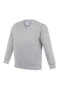 Школьный джемпер/толстовка с V-образным вырезом Academy AWDis, серый