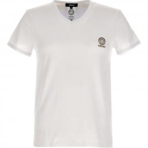 Футболка с коротким рукавом и V-образным вырезом VERSACE, белый