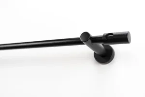 Карниз для штор GARESA "PANDRI", 1 направляющая, желаемая длина 310 см, Ø 20 мм, черный