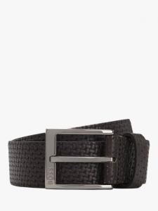 Ремень BOSS из кожи с плетёной текстурой HUGO BOSS, Dark Brown
