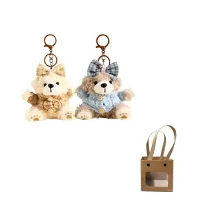 Плюшевый кулон с мишкой Sweetheart Bowknot Cookie высотой 11,5 см Handsome, мокко