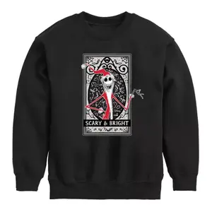 Кошмар перед Рождеством для мальчиков 8-20 страшный флисовый свитшот Disney, черный