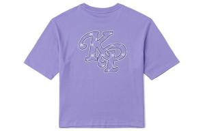 Футболка женская с круглым вырезом, умеренно прямого кроя Kappa, charming фиолетовый-4112