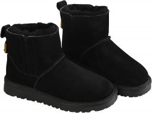 Женские зимние сапоги, утепленные, с нескользящей толстой подошвой, хлопковые PROMI, Black