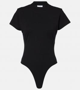 Боди из хлопковой смеси Alaïa, Noir Alaia