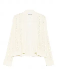 Ажурный кардиган без застежки Daniele Fiesoli, нейтральный