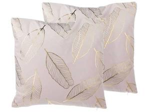 Подушка Beliani 2 шт FREESIA, 45x45x45 см цвет gold/pink