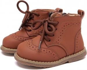 BMCiTYBM Ботинки для малышей, мальчиков и девочек, первые ботиночки для хождения, на все сезоны, для детей 6, 9, 12, 15, 18, 24 месяцев, 7-Brown