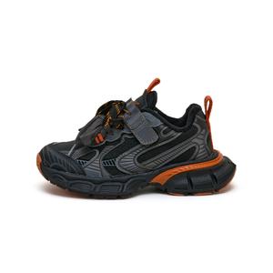 Износостойкие низкие детские кроссовки для повседневной носки PSY, черный/оранжевый