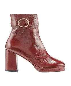 Потрескавшиеся коричневые ботильоны на каблуке Cosmoparis, коричневый