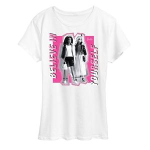 Женская футболка с принтом "Верь в себя" Barbie, White