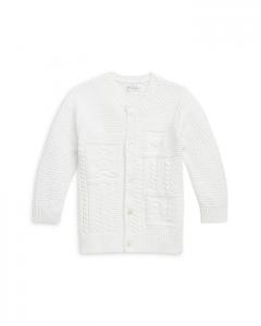 Кардиган контрастного вязания из органического хлопка для мальчиков - для малышей Ralph Lauren