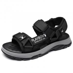 Пляжные шлепанцы мужские черные Playboy