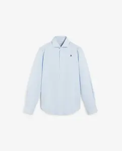 Мужская рубашка из хлопка в полоску Scalpers, светло-голубой