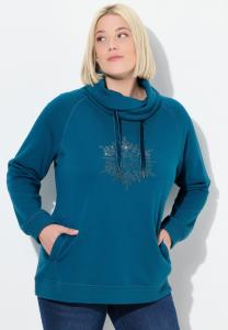Толстовка Ulla Popken Sweatshirt, Petrol/Teal