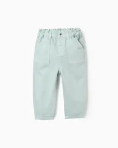 Брюки для малыша с высокой талией из саржи Zippy, светло-зеленый