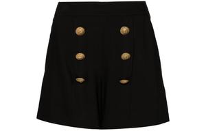 Шорты сзади на молнии и пуговицами BALMAIN, черный