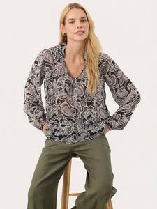 Топ с пейсли от николины Part Two, цвет After Midnight