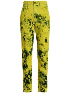 Джинсы с принтом тай-дай Ferrari, желтый