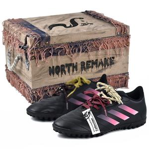 Футбольные бутсы GOLETTO 8 унисекс с низким верхом, черный/розовый Adidas