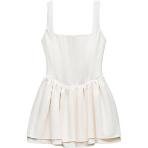 Платье-комбинация женское матово-белое Zara