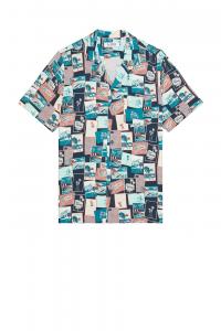 Рубашка с полным принтом в стиле "почтовая открытка" от Original Penguin, blue wing teal