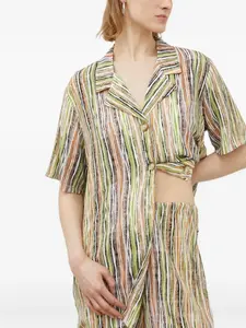 Рубашка в полоску на пуговицах Résumé, зеленый