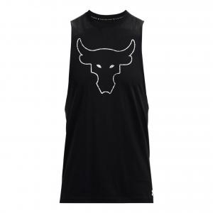 Спортивный топ Under Armour Project Rock Brahma Bull Tank 'Black White' 1371215-001, черный