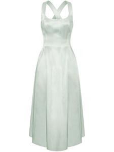 Атласное платье миди Philosophy Di Lorenzo Serafini, зеленый