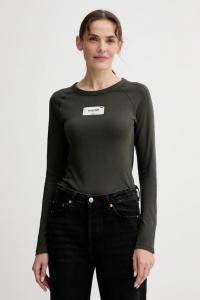 Хлопковый лонгслив G-Star, зеленый