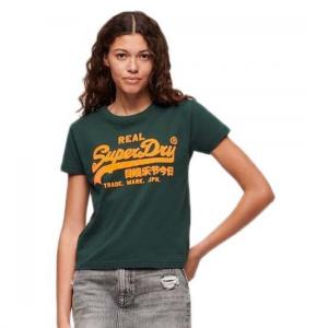 Футболка с коротким рукавом Superdry Neon Vl Graphic Fitted, зеленый
