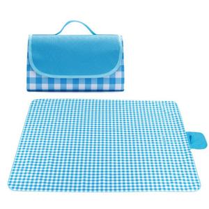 Пляжный коврик - сине-белая сумка в клетку - размер: 145х200см 1 шт Inna