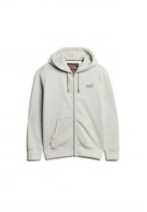 Толстовка - Essential Logo Hoodie с капюшоном на молнии однотонная Superdry., серый