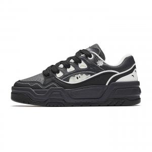 ANTA Skateboard Shoes Women's Basic Black Castle Gray