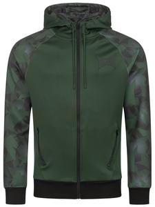 Спортивная толстовка с капюшоном на молнии Tapout, зеленый