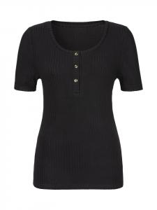 черная футболка LASCANA