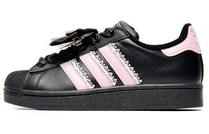 Adidas Originals Superstar 2 Spade Sweetheart устойчивые к истиранию низкие детские скейтбординговые туфли black pink для подростков