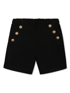 Шорты с пуговицами Balmain Kids, черный