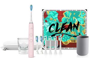 Электрическая зубная щетка Squidward Tentacles, Smart, Soundwave, Vibration, Diamond Upgraded HX9912 PHILIPS, розовый