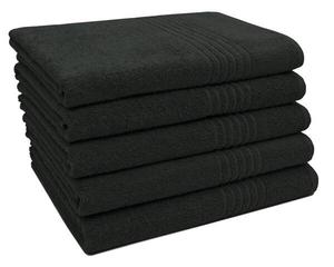 Полотенце для душа Zollner 00000128 5 шт, 50x1x140 см, черный