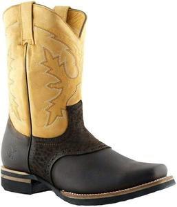 Унисекс сапоги-чанкери Grinders Frontier из коричневой кожи с квадратным носком и голенищем Челси