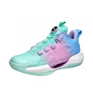 Баскетбольные кроссовки для детей и подростков со средним верхом, амортизирующие и устойчивые к истиранию D&W, аква