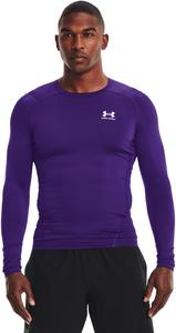 Under Armour мужская термобельевая компрессионная футболка с длинным рукавом, Purple (500)/White