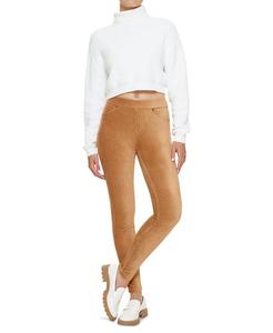 Женские классические вельветовые леггинсы прямого кроя Hue, тан/бежевый